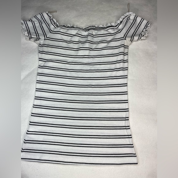 Aeropostale Striped V-Wire Off-The-Shoulder Top XS - Picture 4 of 4